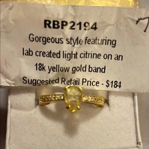 Ring Bomb Party 18k gold citrine ring size 7